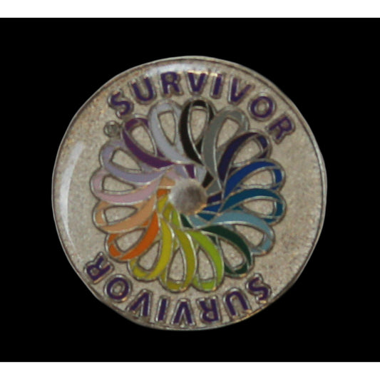 Survivor Round Lapel Pin, by Live For Life | Hope For All®