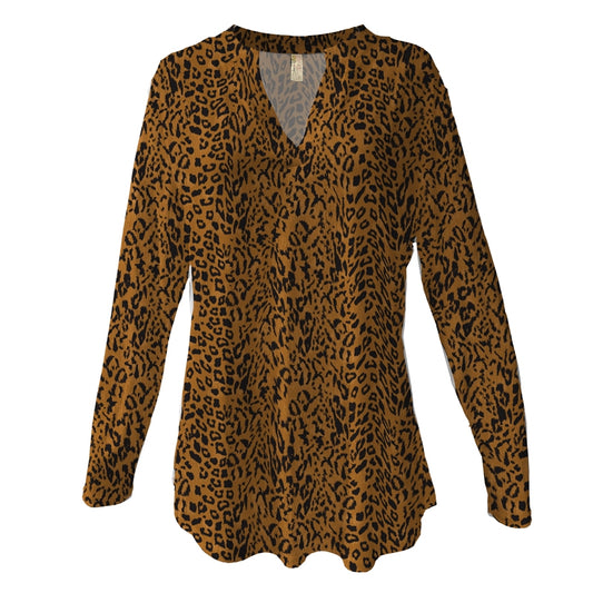 Leopard Print Silky Tunic, by A Walk In The Park®