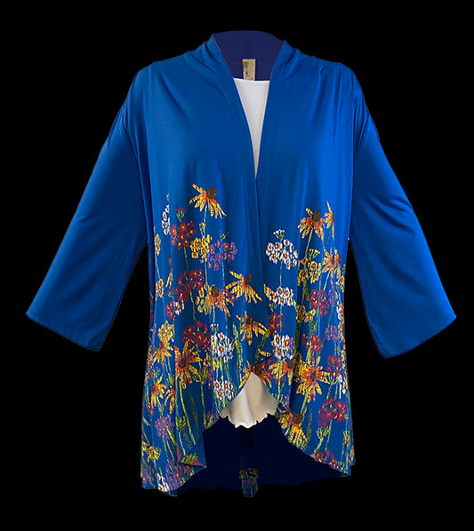"Cottage Garden" 3/4 Sleeve Kimono, by A Walk In the Park®