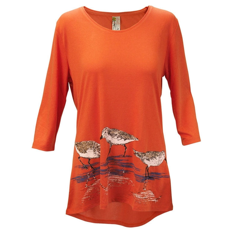 Sandpipers 3/4 Sleeve Tunic Top, by A Walk In The Park®