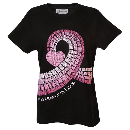 'Mosaic Ribbon' Women's Breast Cancer T-Shirt, by Live For Life Hope For All®