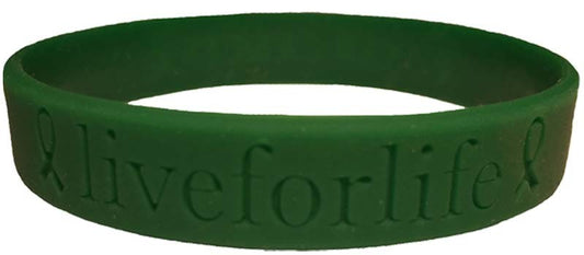 Liver Cancer Bracelet - Green 'Live For Life' Bracelet