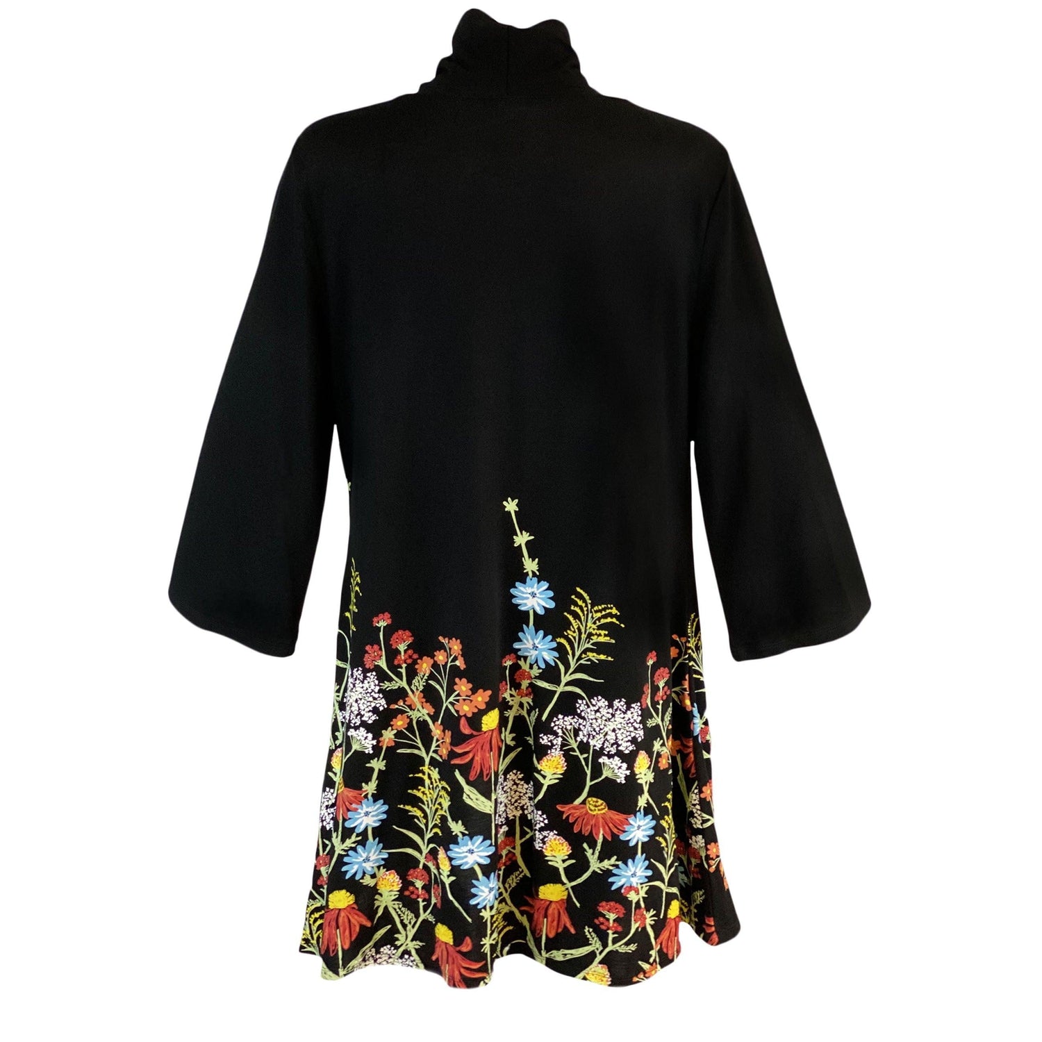 Fresh Picked 3/4 Sleeve Kimono Black, by A Walk In The Park®