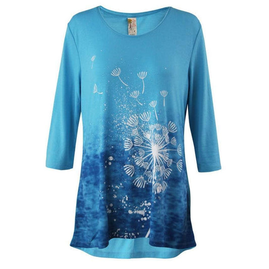 Dandelion Wind 3/4 Sleeve Tunic Top, by A Walk In The Park®