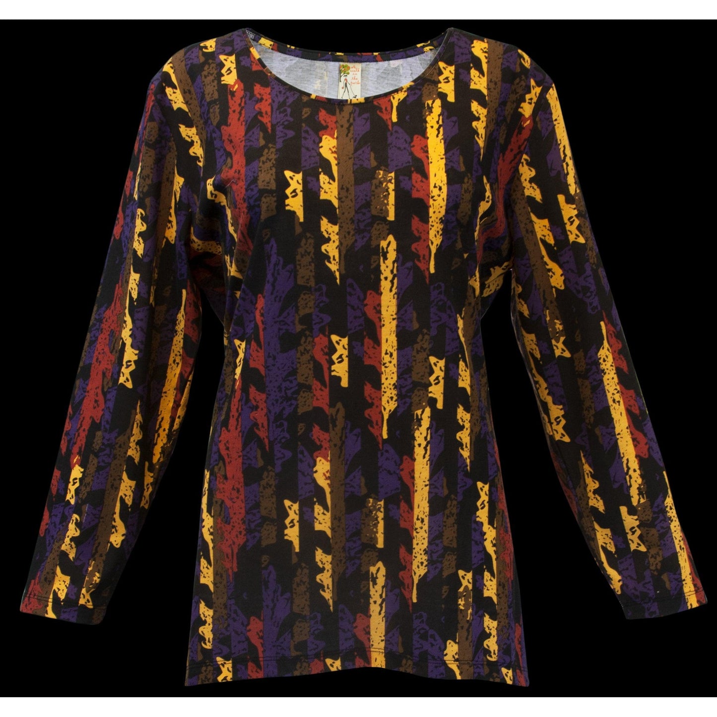 "Leaf Divide" Printed Asymmetrical Tunic, by A Walk In the Park®